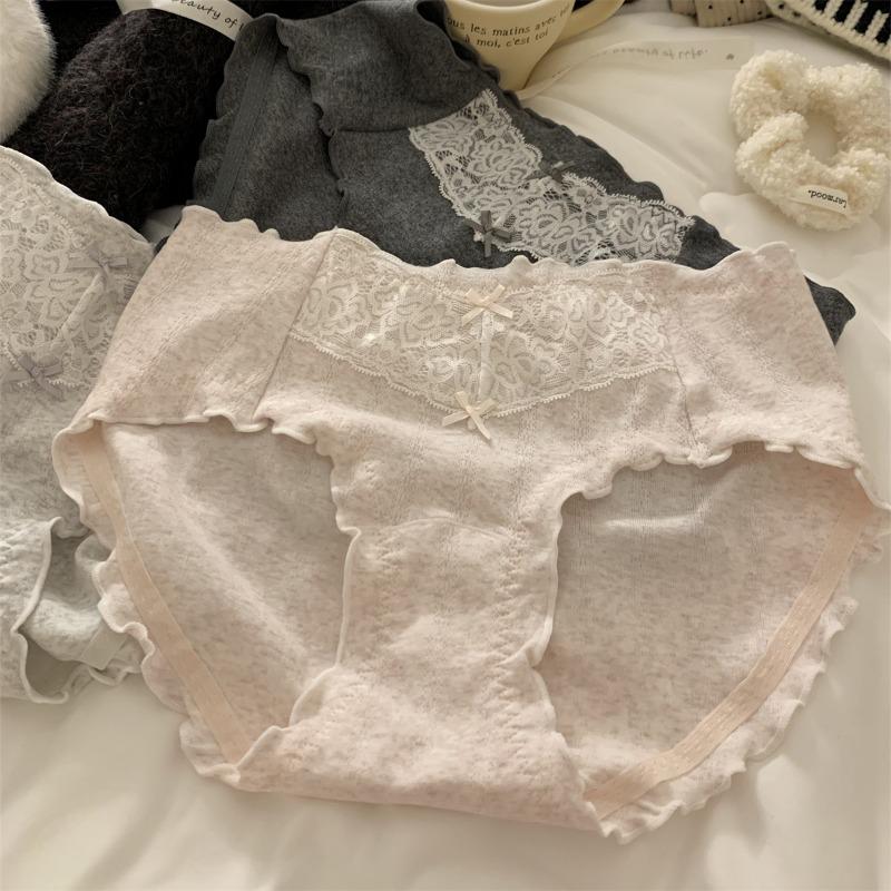 Girls Fashion New Lace Cotton Antibacterial Underwear