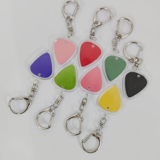 1/2/3Pcs Guitar Pick Holder Keychain Portable Travel Hanging Clear Plastic Pick Storage Case Metal Key Ring Guitarists Guitar Lovers Gift