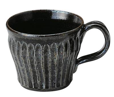 Marui Seito Shigaraki Ware Hechimon Mug with Black Glaze