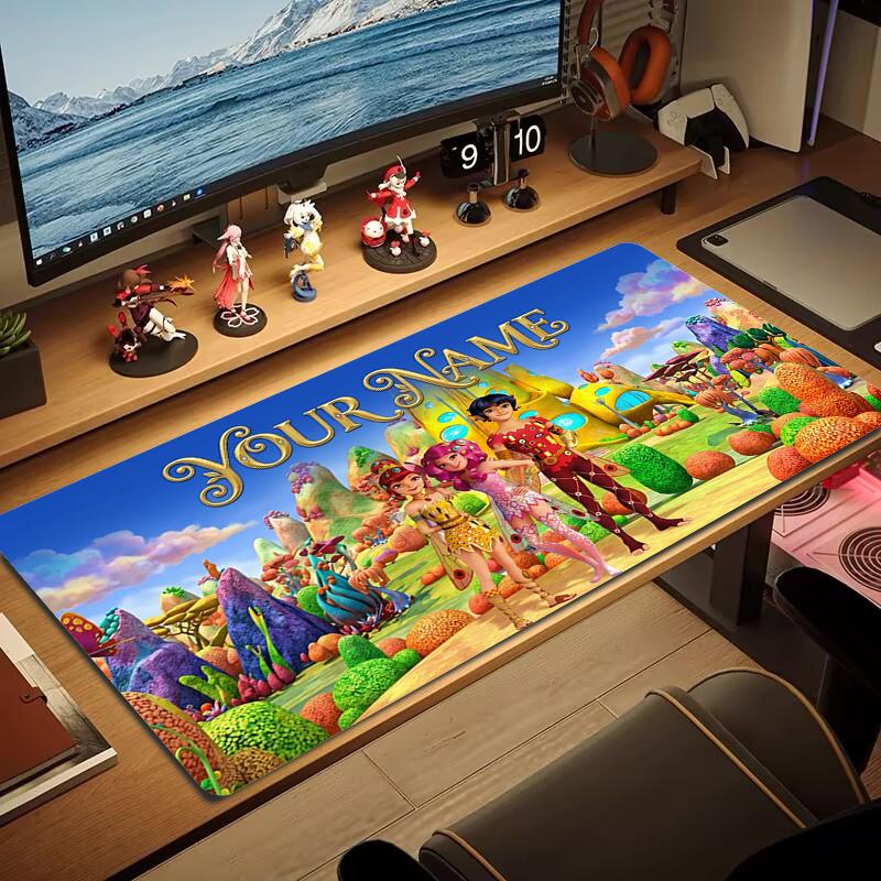 Custom Name mia and me Mouse Pad Large Gaming Table Cushion Non-slip Laptop Tablet Big Mousepad XXL Mat Mini PC Playmat With Lock edge_XIA
