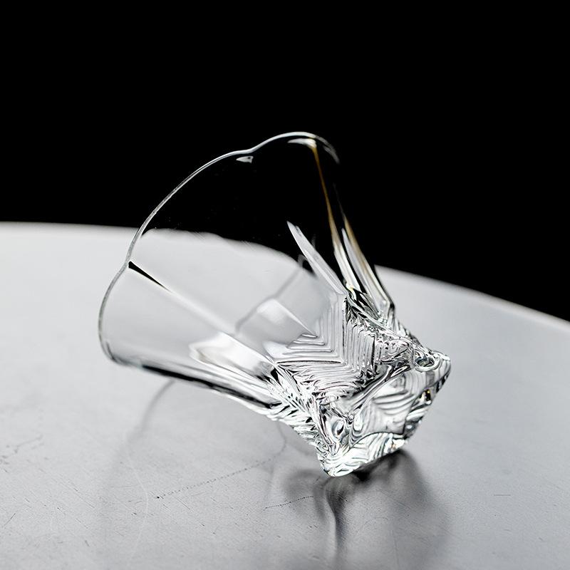 Japanese Style Glass Teacup Heat Resistant Transparent Single Cup Chahai Small Teacup Kung Fu Teaware Accessories 80ml New