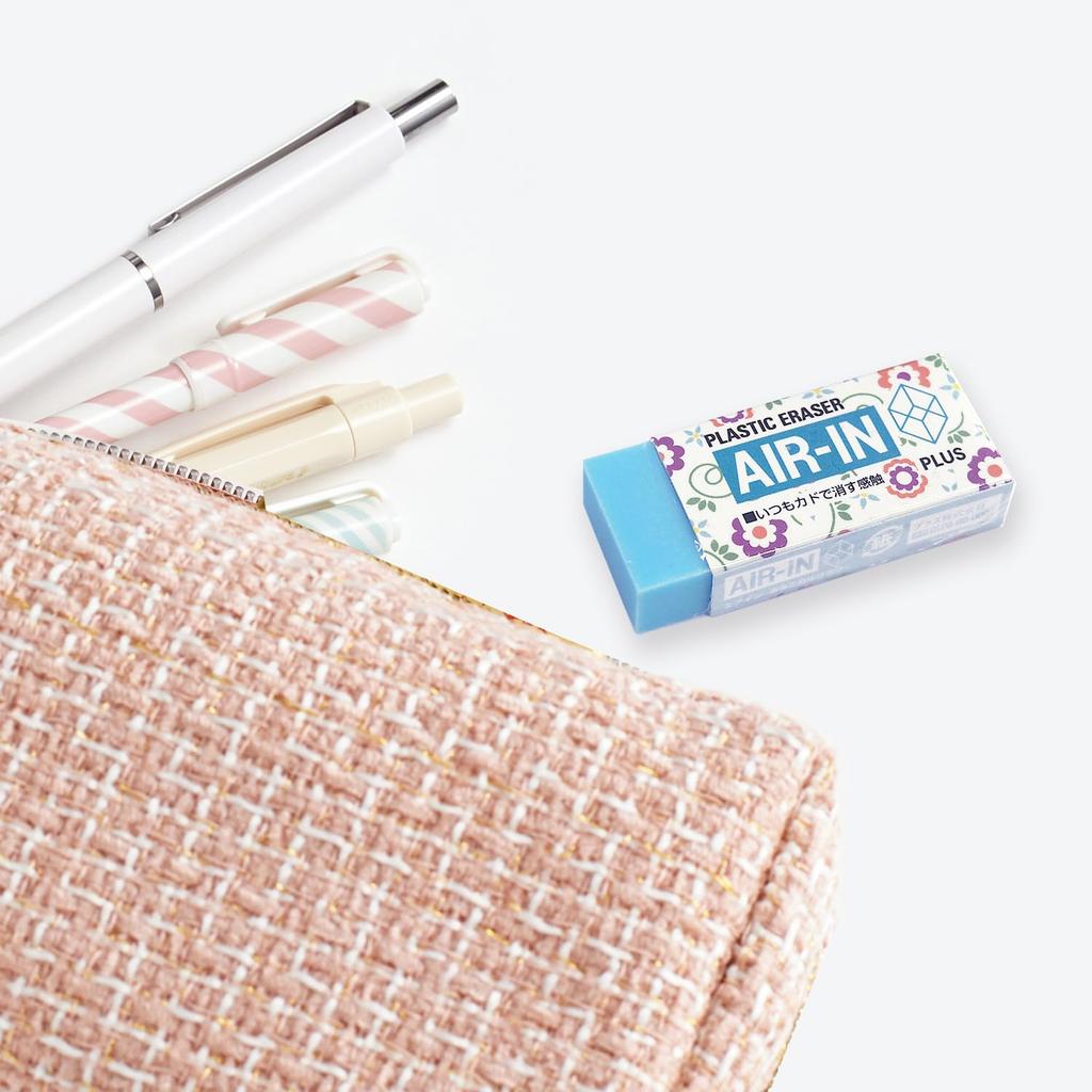 Plus Eraser with Floral 5 Colors 4 of Set of 20 Air-in Design, (Blue, Pink, Green, Yellow, Purple), Each,
