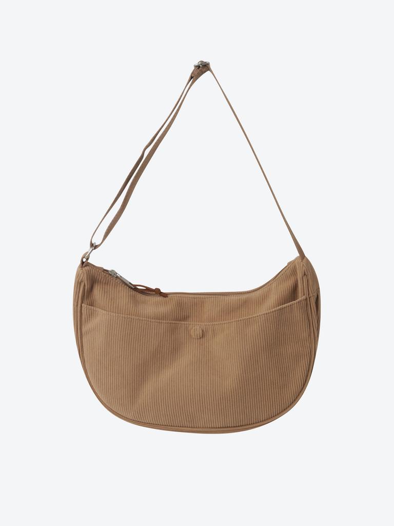 Shoopen Corduroy Half Moon Crossbody Bag (Hpabceft05 Re) Hpabcff811