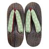 Geta in Dull Burnt Paulownia Wood for Girls [KYOETSU] (Japanese Clogs) (3 Khaki, measurement_18_point_0_centimeters)