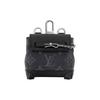 Louis Vuitton Borsa Piccola portaoggetti in Tela Monogramma Steamer con Chiusura Argentata Borsa a Spalla da Uomo Nera M00340