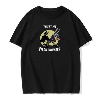 Fidati di me Sono un Ingegnere Maglietta Divertente Maglietta di Cotone da Uomo Moda Casual Popolare Taglia Europea Maglietta Abbigliamento Classico da Uomo