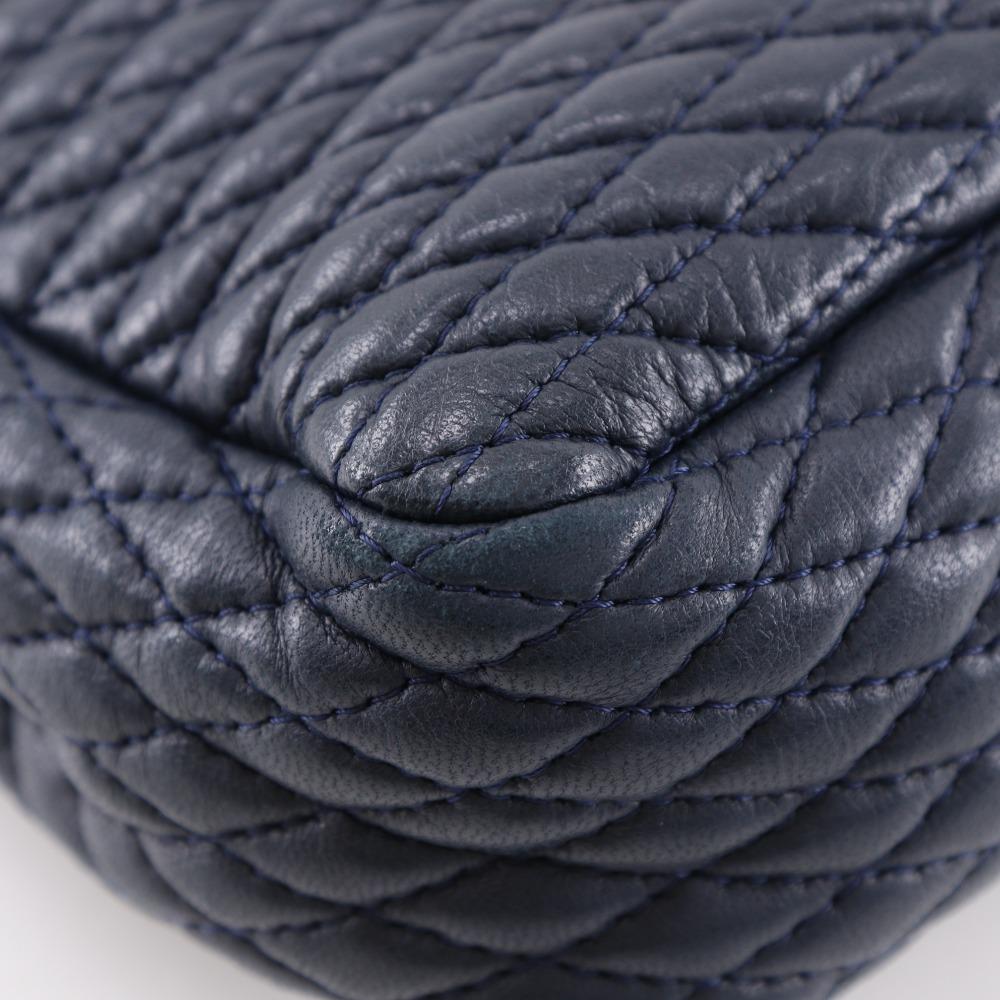 Bally ChainShoulder Shoulder Bag Quilting Black Leather Women Used