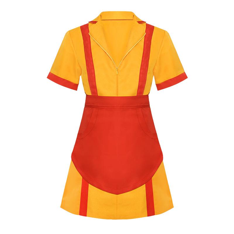Film and television bar fast food overalls halloween uniforms short skirts bankrupt sisters trend costumes