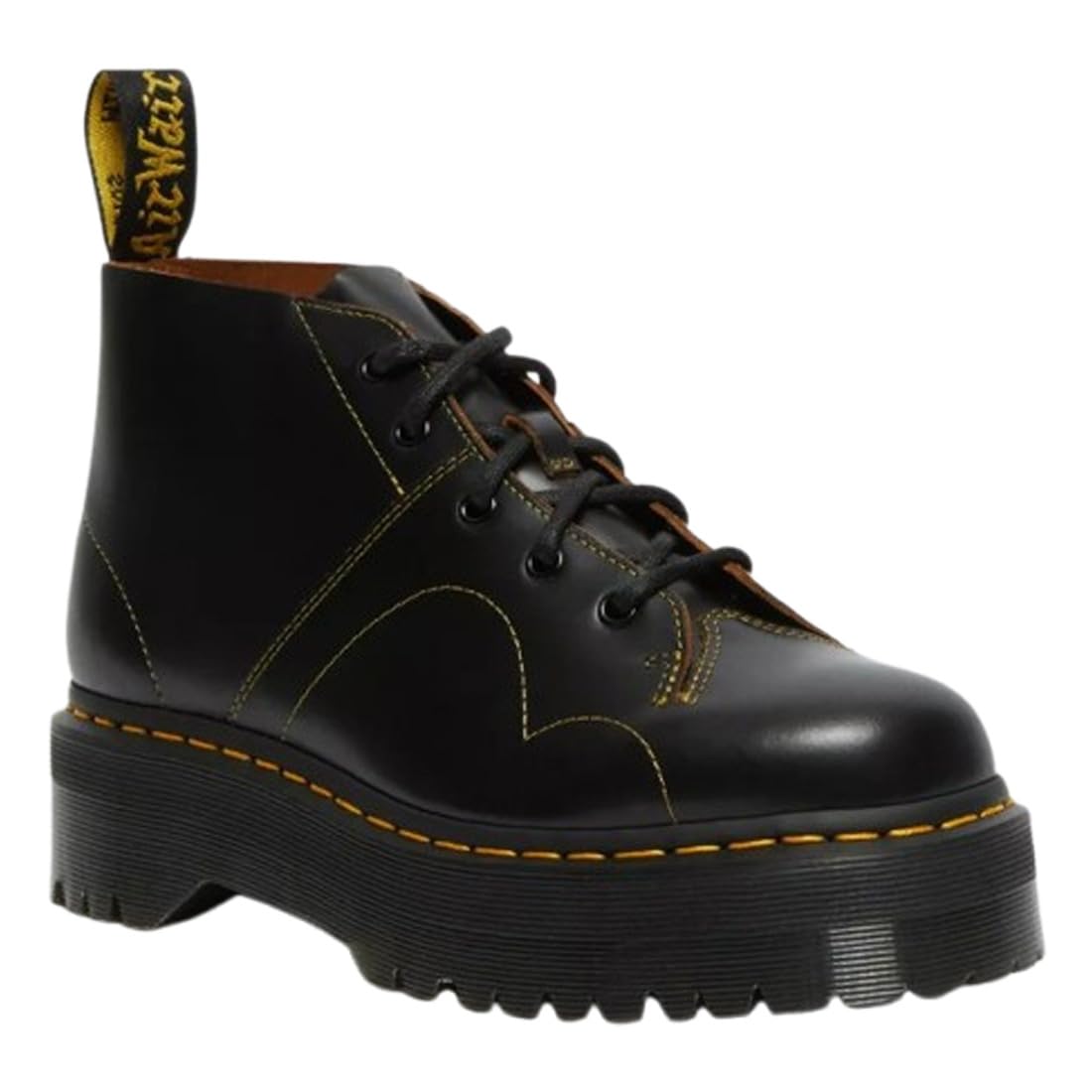 

Dr. Martens Church Monkey Boot Leather Boots Yellow Stitch Platform Thick Sole Shoes Men s Women s 25357001 BLACK UK6 (25.0cm) [Used]