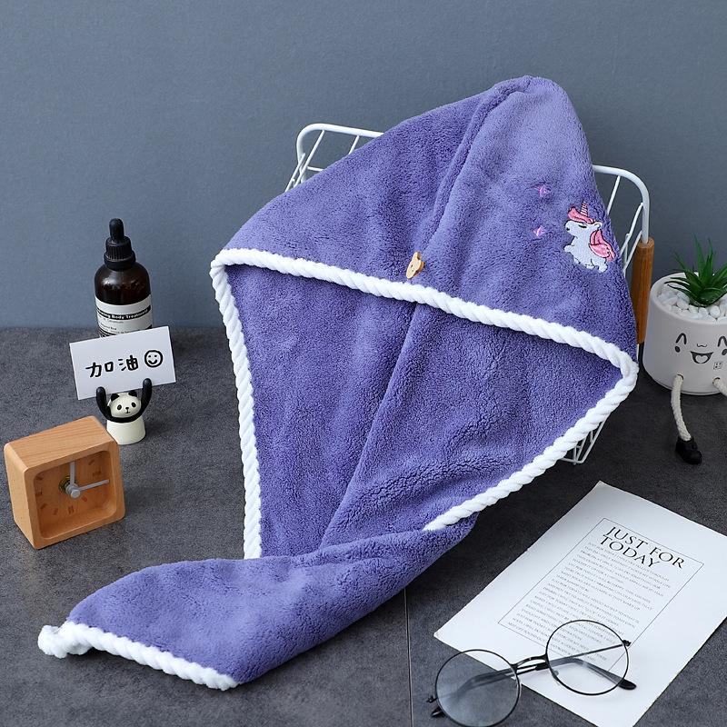 Dreieckige Bestickte Verdickte Saugfähige Weiche Bequeme Cartoon Niedliche Trockenhaube