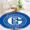 FC Schalke 04 Custom Name Round Area Rug,Carpet Rug for Living Room Bedroom Sofa Playroom Decor,Non-slip Floor Mat