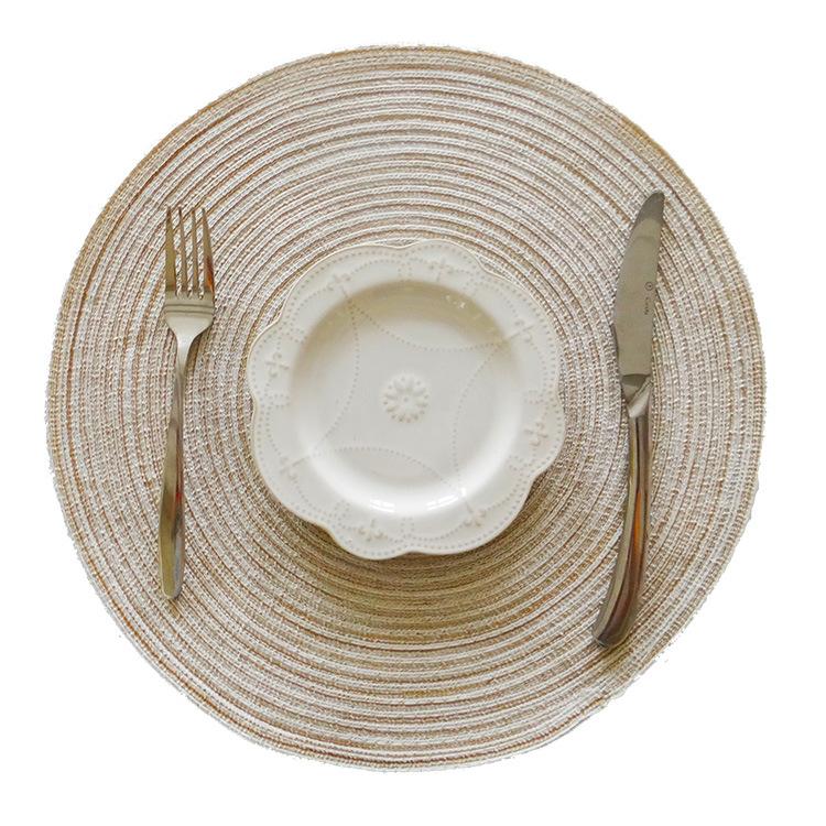 

Cotton yarn material Western food mat Coaster Insulation mat Plate mat (Beige,11cm) бежевий