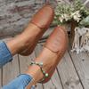 Solid-color retro women's flat loafers are trendy, comfortable and low-heeled