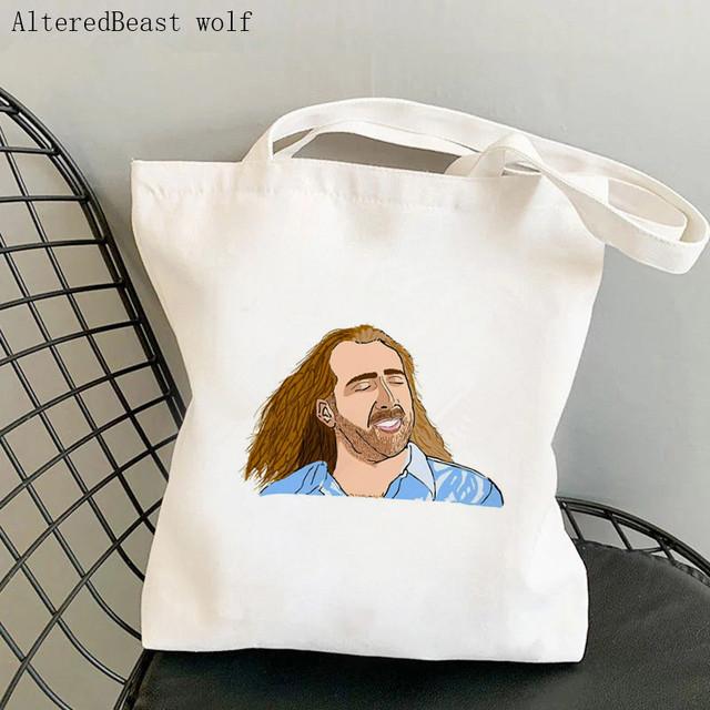 Women Shopper Bag Nurse Cat Lover Printed Kawaii Bag Harajuku Shopping Canvas Shopper Bag Girl Handbag Tote Shoulder Lady Bag