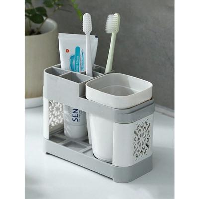 Zahnbürstenhalter mit Spülbechern Set, Kreatives Paar Zuhause Badezimmer Zahnbürstenständer Becherhalter Zuhause Badezimmer Dekoration Herbst Dekoration Zurück zur Schule