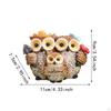 Garden Owl Sculpture Ornament Welcome Sign Multicolor Decorative Collectible Resin Figurine Animal