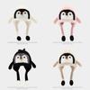 Cute Penguin Knit Hat For Kids Winter Warmth With Earmuff Design