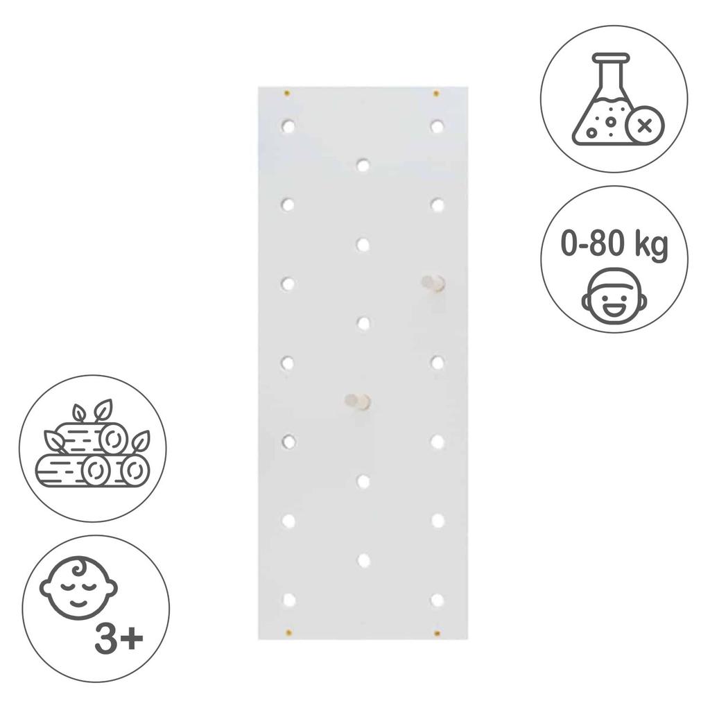 pegboard climbing board - white