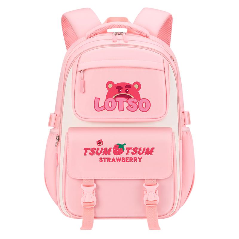 Disney Strawberry Bear Fashionable Versatile Comfortable Large Capacity Backpack Kids backpack Pink ST80235