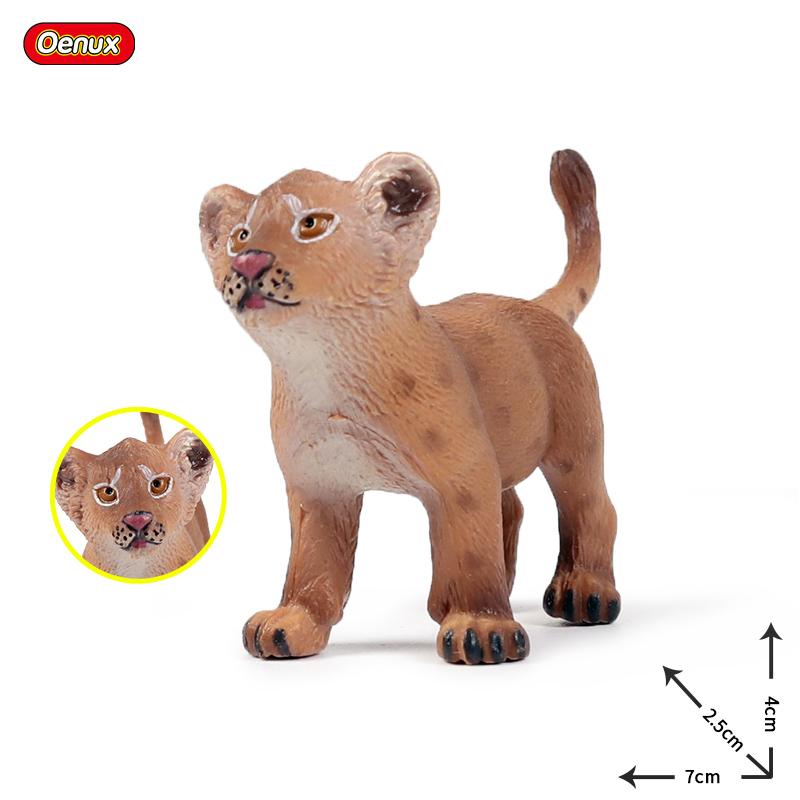 Oenux Original African Wild Animals Simulation Savage Bengal Tiger Siberian Tiger White Tiger Lion PVC Model Educational Toys