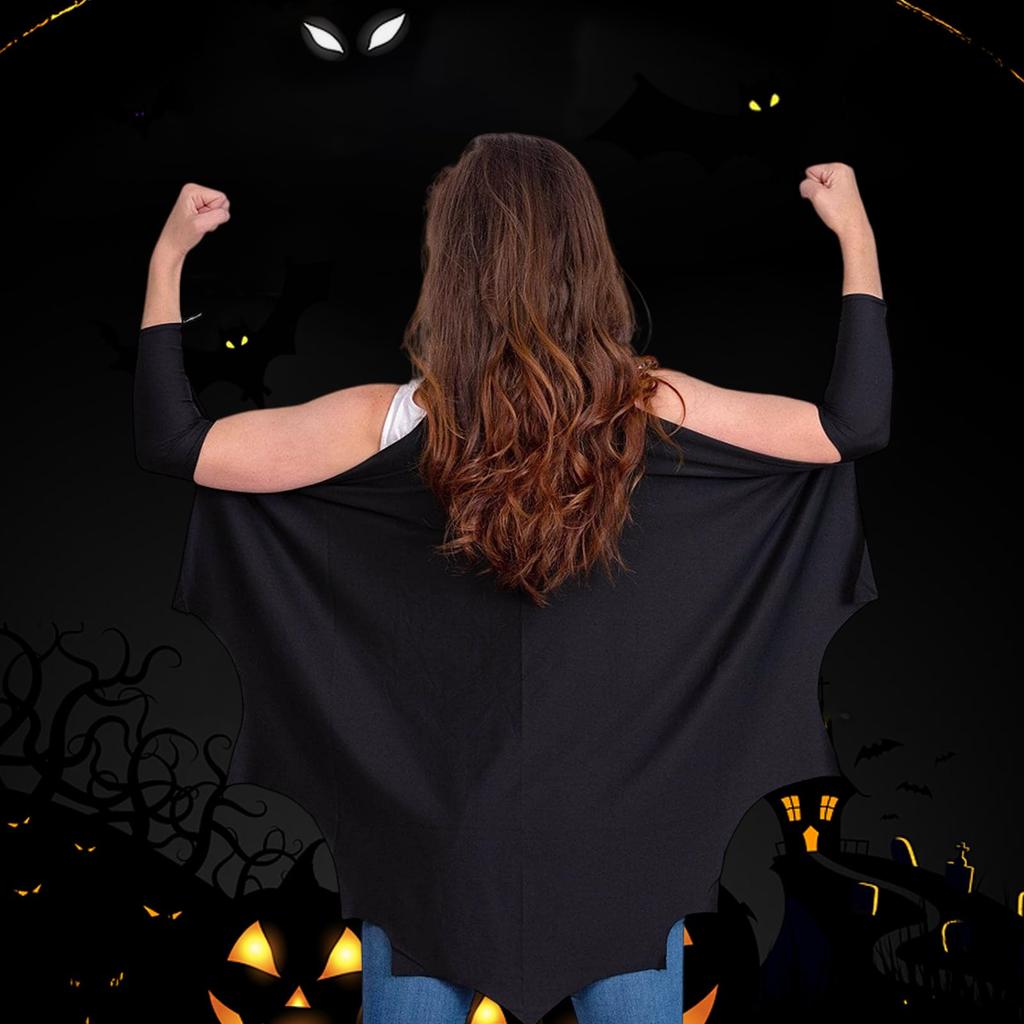 Moerstar Bat Costume, Halloween Cosplay for Kids, Includes Cape and Eye Mask, Vampire-Style Batman Costume for Kids, Perfect for Halloween Parties,