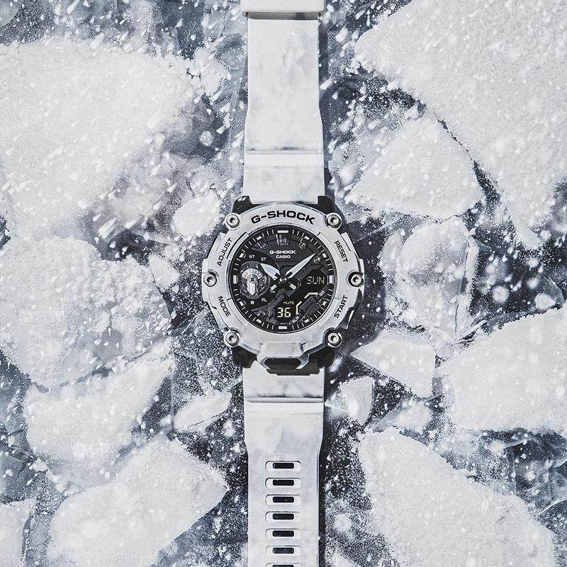 Casio LCD/pointer dual display series G-SHOCK snow camouflage series trendy leisure multi-functional outdoor quartz movement resin GA-2200GC-7APR