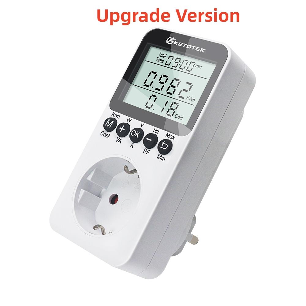 EU Plug AC Power Meter Wattmetr Watt Monitor 230V Spotřeba Energie KWH Zásuvka Výkon Kilowatt Watt Elektroměr
