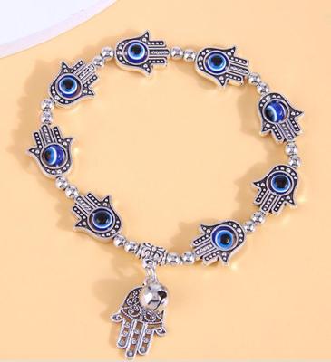 Europäische & amerikanische Mode: Schlichtes, cooles Hip-Hop-Armband mit Teufelsauge-Handfläche für Damen