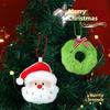 1Pair Cute Cartoon Christmas Plush Keychain Kawii Plush Christmas Tree Santa Claus Snowman Pendant Decoration Accessories