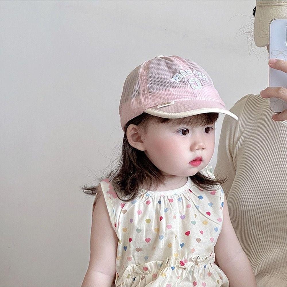 Letter C Baby Baseball Cap Summer Sports Visot Cap Ins Children Peaked Hat Outdoor