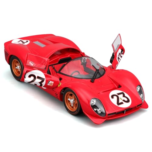Bburago 1/24 Scale Ferrari 330 P4 Daytona Red / Diecast Model Car, Finished Model 18-26310