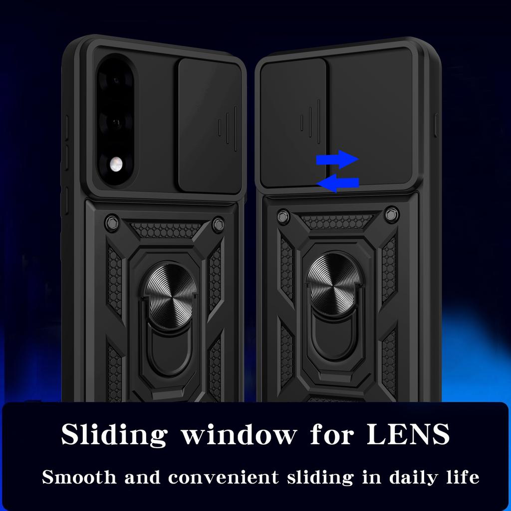 AMORUS For OnePlus Nord 5 5G/Ace 5 Ultra 5 5G Deksel Støtte PC+TPU Telefondeksel med Kameralinse Skyver