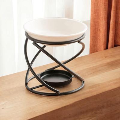 Aroma Oil Warmer with Tealight Holder and Ceramic Bowl for Scented Melts