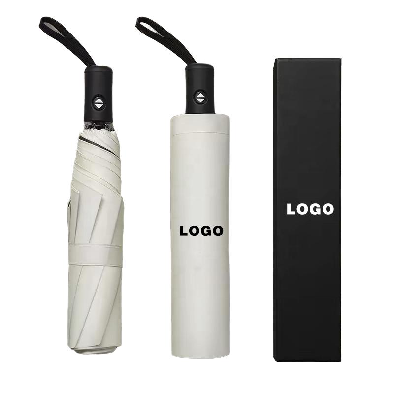 Modern Fully-Automatic Windproof 8-Rib Three-Folding Umbrella Adults 190T Nylon 97cm Open Diameter Business Travel Use