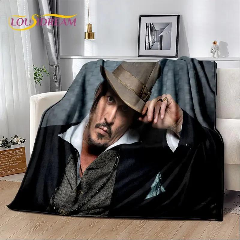 3D Printing Johnny Depp Series Soft Plush Blanket,Flannel Blanket Throw Blanket for Living Room Bedroom Bed Sofa Picnic Cover