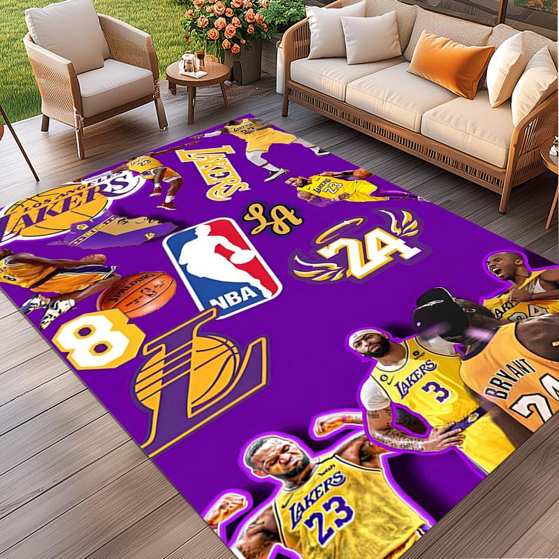 NBA Print Rug, Washable Floor Carpet, For Entryway Dorm Laundry Room Office Study, Home Decor Birthday Christmas Gift