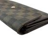 LOUIS VUITTON N61734 Coin case Damier Ebene leather Portefeiulle Sarah Purse Brown leather unisex Used