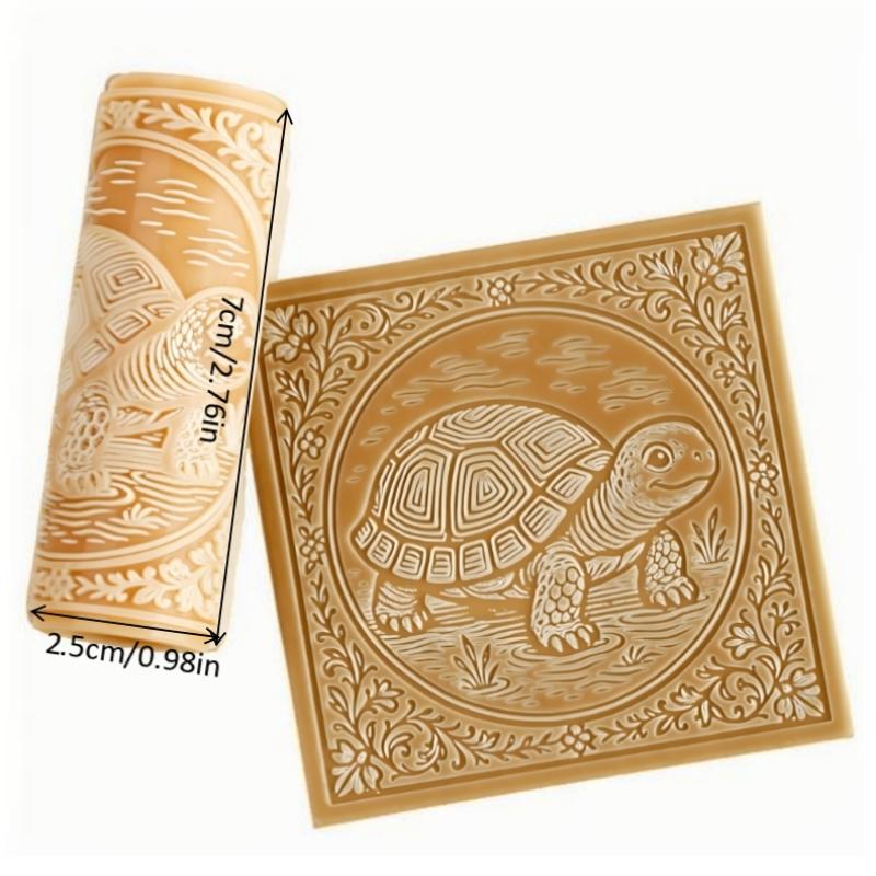 Flower Skull Clay Tile Roller Clay Texture Roller Ceramic Printing Polymer Textured Rolling Pins Pottery Diy Tools Handcrafts