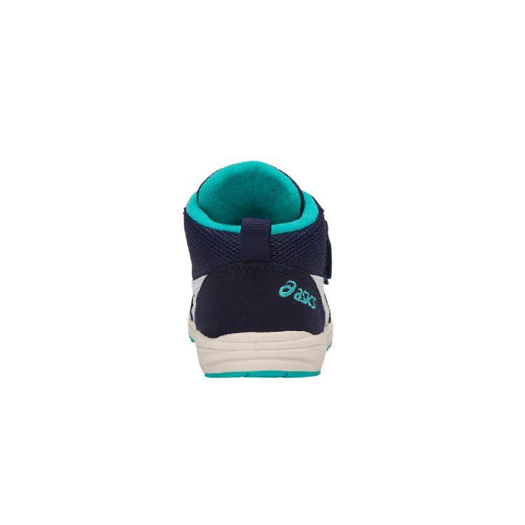Asics Abrasion Resistant, Breathable, And Anti Kick Mid top Running Shoes Blue White Infant And Toddler TUB127-400