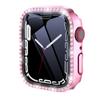 Protezione Schermo Glitterata con Diamanti per Apple Watch 45 41 40 44mm 42mm 38mm con Custodia in Vetro Temperato iWatch Serie 9 8 7 6 SE 5 4 3