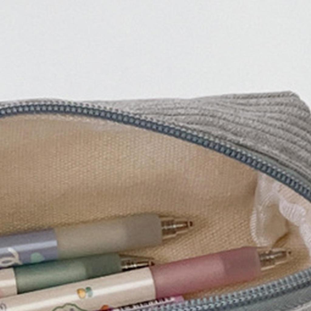 Large Capacity Pen Case Corduroy Pencil Organizer Case Cute Aesthetic Pencil Case Corduroy Pencil Case Zipper Pencil Box