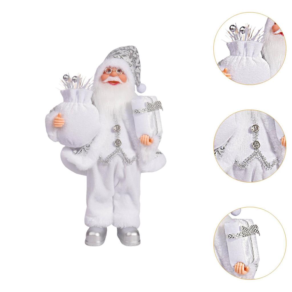 Christmas Santa Figurine Doll Accessories Ornament Decoration for Table Holiday Decor