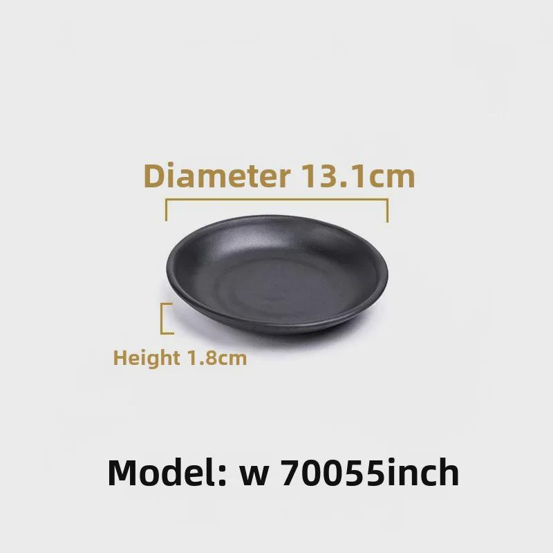 

Посуда из меламина черного цвета: Тарелка из искусственного фарфора для холодных блюд, барбекю, горячих блюд и коммерческого использования.