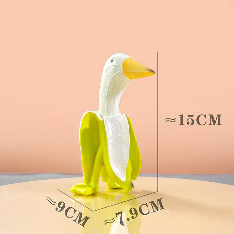 

Милый, веселый, смешной и креативный банановый утенок, банановый цыпленок, домашний мультяшный декор, настольное украшение, подарок на день рождения