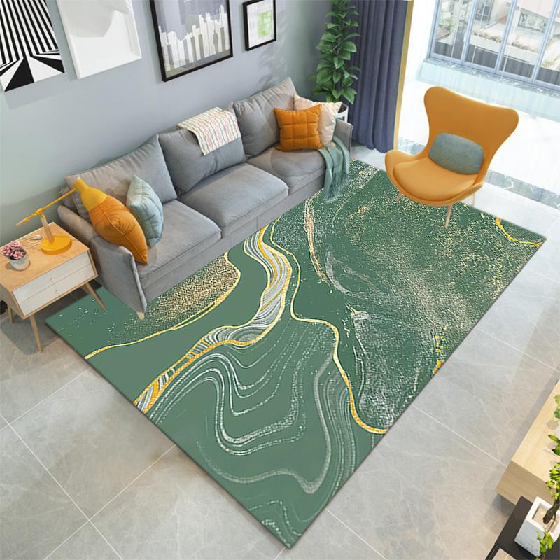 1PC Marble texture printed Carpet Rug for Living Room Bedroom Home Sofa Decoration,Non-slip Floor Mat Floor mat