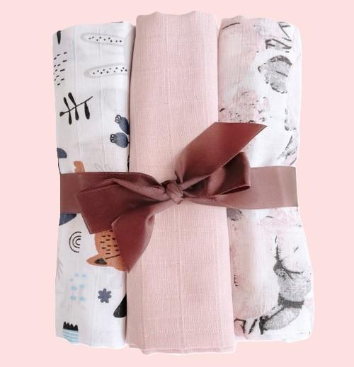Muslin Diapers 3 Pieces (set N)