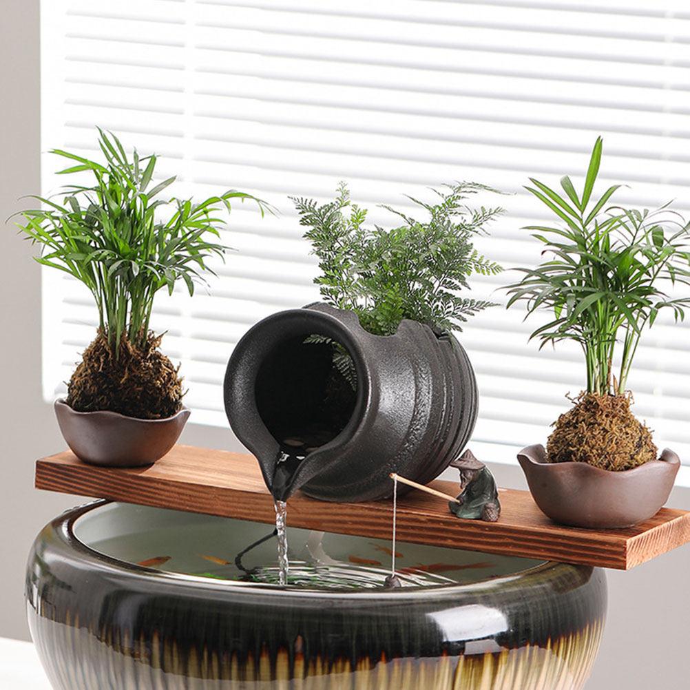 Ceramic Jar Fountain Decor Circulating Water Flow Serene Garden Courtyard Indoor Outdoor Decor Water Feature for Relaxation and
