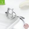 S925 Sterling Silver Cat Animal Ring Personalized Diy Ladies Ring Ring