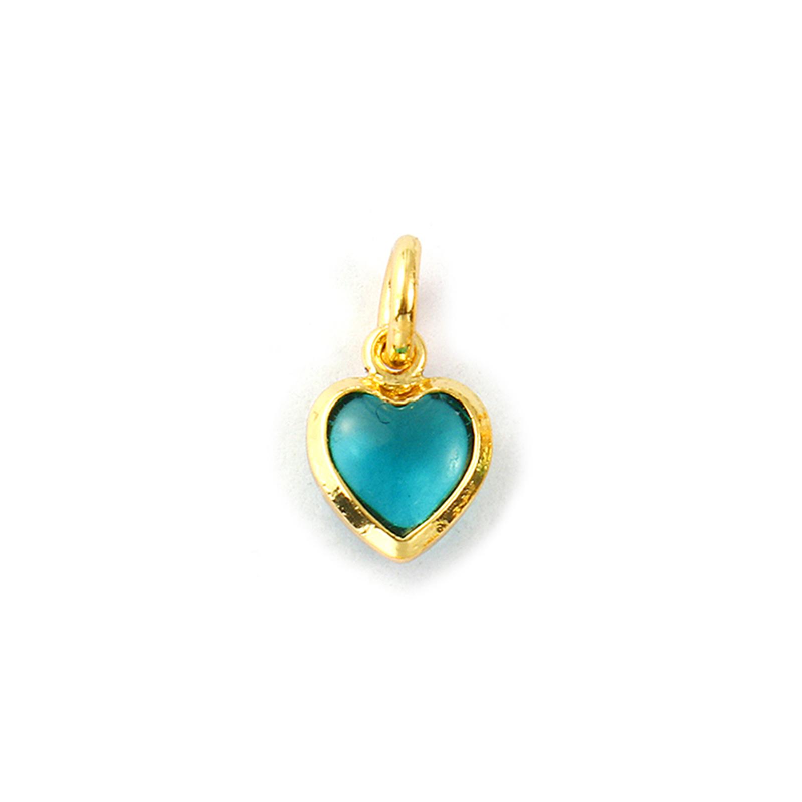 

2 PCs Brass & Glass Valentine s Day Charms 18K Gold Plated Heart Mini Pendants For DIY Necklace Earrings Making 12mm x 7mm