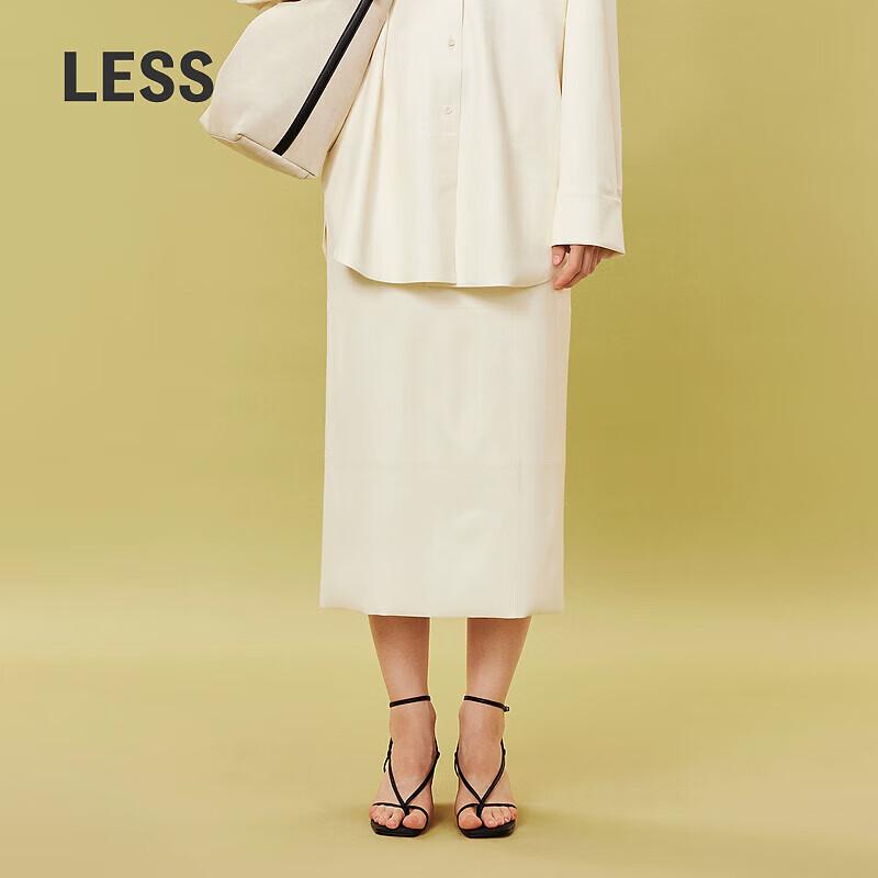 LESS 2024 Spring Casual H-Line Midi Skirt L